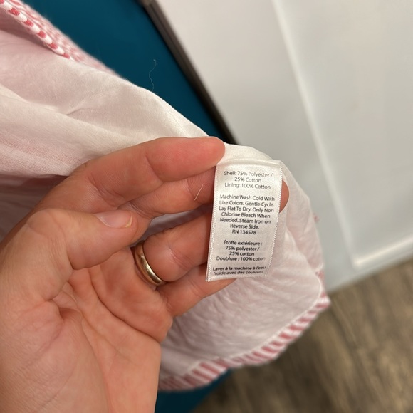 Vineyard Vines seersucker tie front striped dress - 6 - Picture 9 of 10